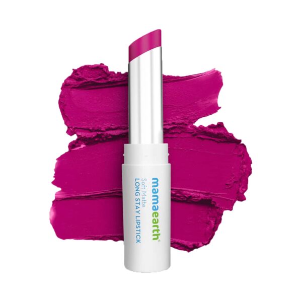 Mamaearth Moisture Soft Matte Longstay Lipstick - 02 Mulberry Pink (3.5g) - Mamaearth