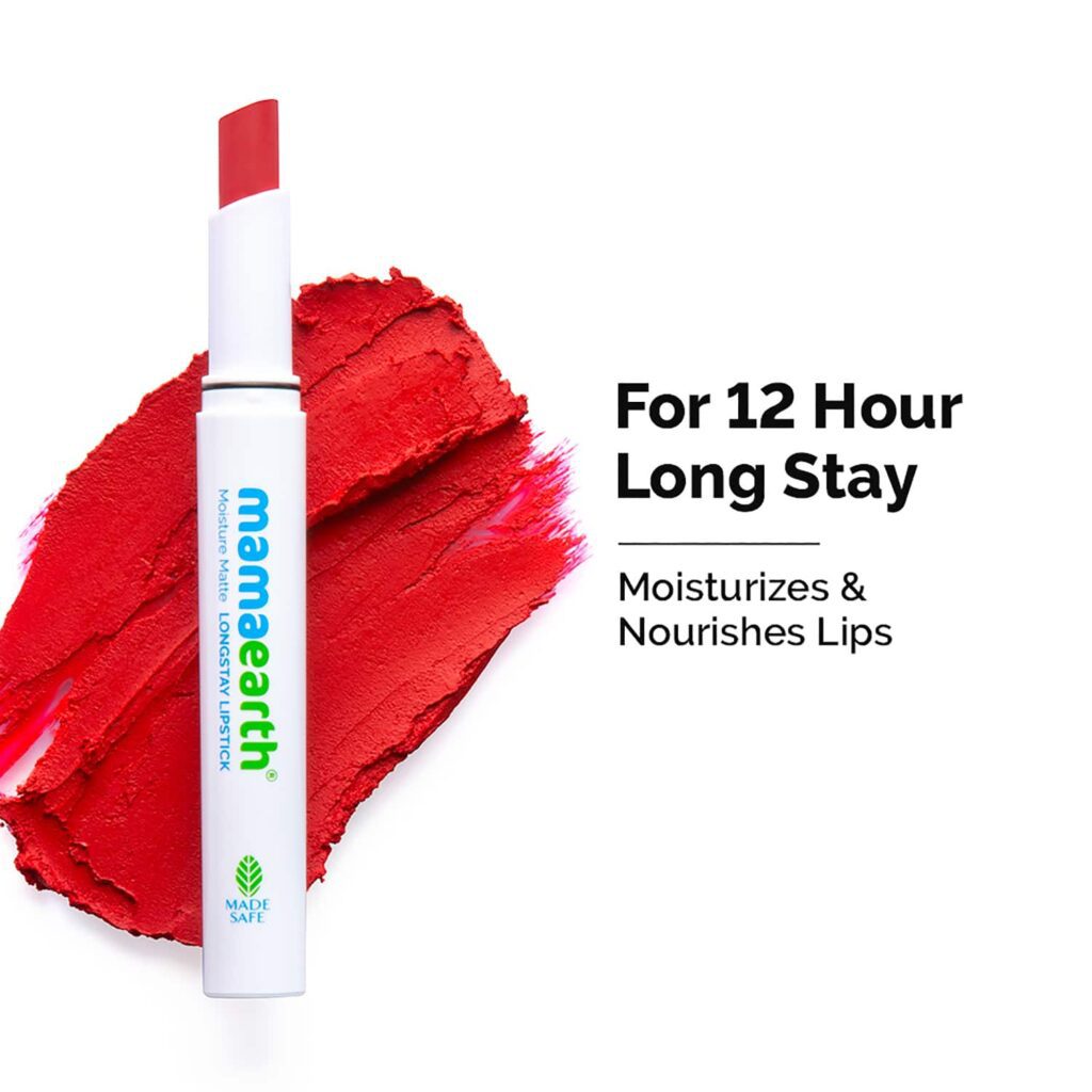 Mamaearth Moisture Soft Matte Longstay Lipstick - 07 Ruby Red (3.5g) - Mamaearth