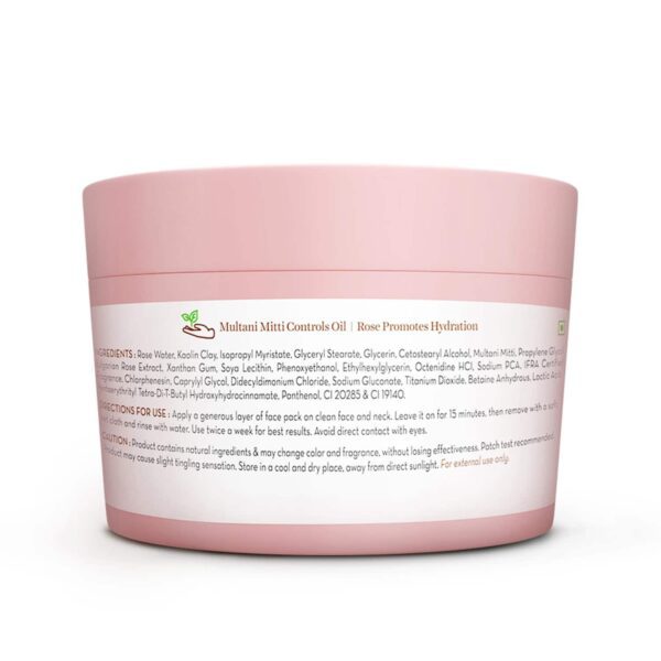 Mamaearth Multani Mitti Oil Balance Face Pack Multani Mitti & Bulgarian Rose (200 g) - Mamaearth