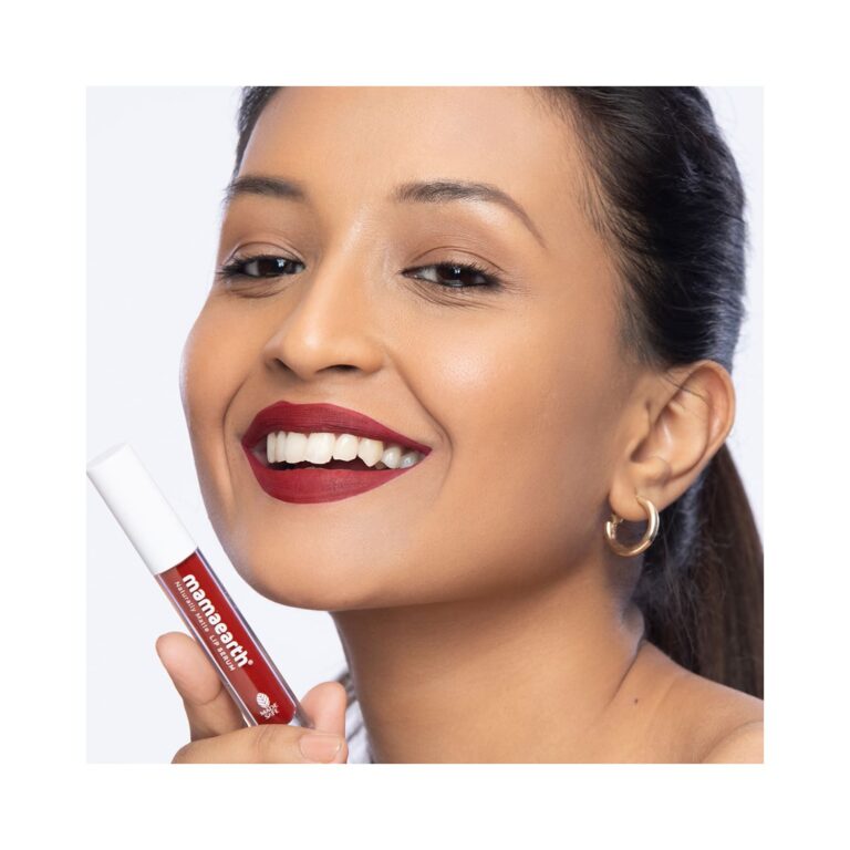 Mamaearth Naturally Matte Lip Serum With Vitamin C & E - Chirpy Cherry (3ml) - Mamaearth