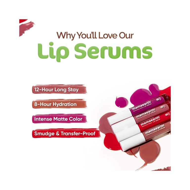 Mamaearth Naturally Matte Lip Serum With Vitamin C & E - Chirpy Cherry (3ml) - Mamaearth