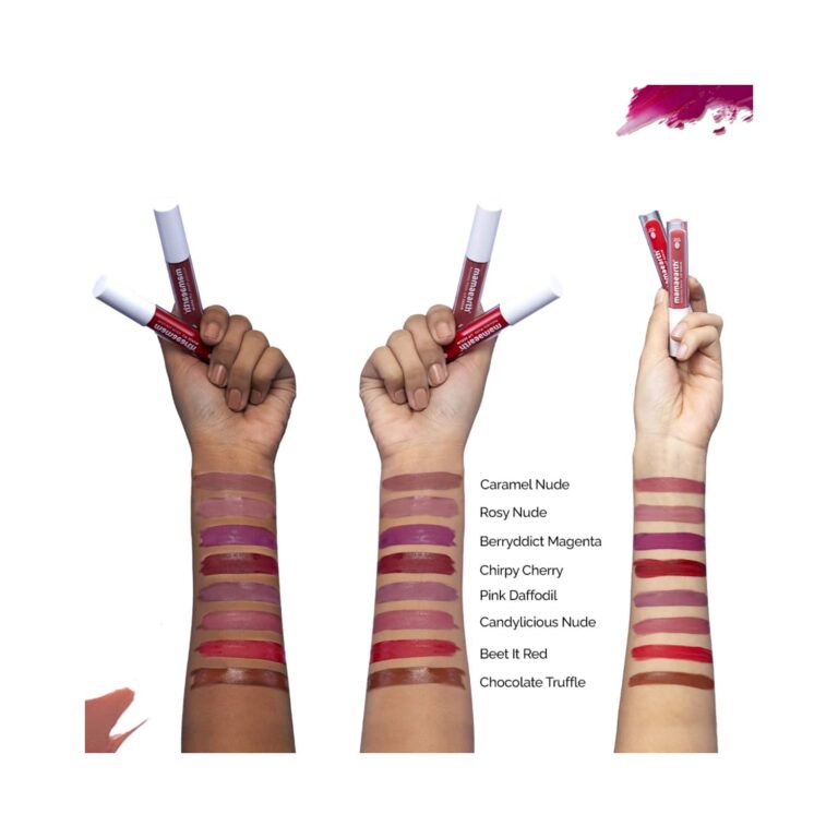 Mamaearth Naturally Matte Lip Serum With Vitamin C & E - Chirpy Cherry (3ml) - Mamaearth
