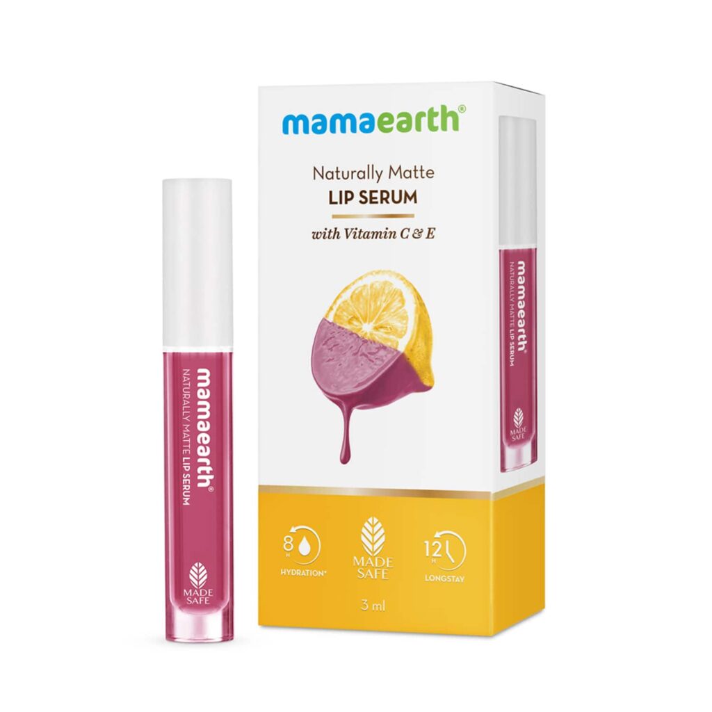 Mamaearth Naturally Matte Lip Serum With Vitamin C & E - Pink Daffodil (3ml) - Mamaearth