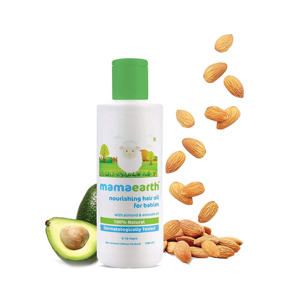 Mamaearth Nourishing Hair Oil for Babies with Almond & Avocado Oil (200ml) - Mamaearth