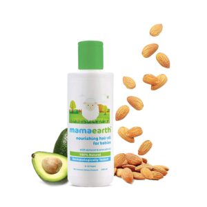 Mamaearth Nourishing Hair Oil for Babies with Almond & Avocado Oil (200ml) - Mamaearth