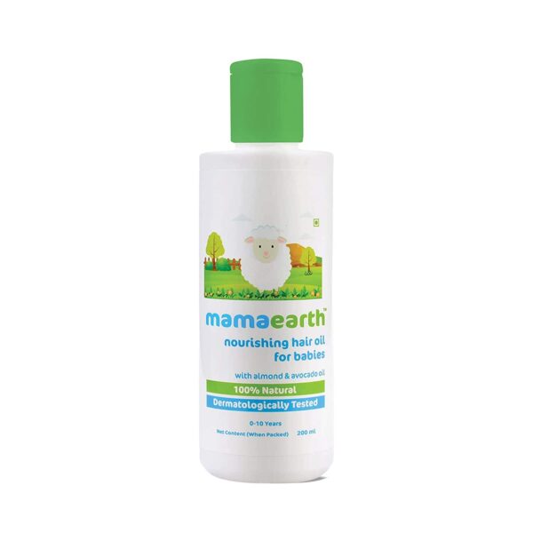 Mamaearth Nourishing Hair Oil for Babies with Almond & Avocado Oil (200ml) - Mamaearth