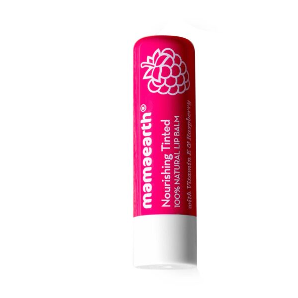 Mamaearth Nourishing Tinted 100% Natural Lip Balm - Raspberry (4g) - Mamaearth