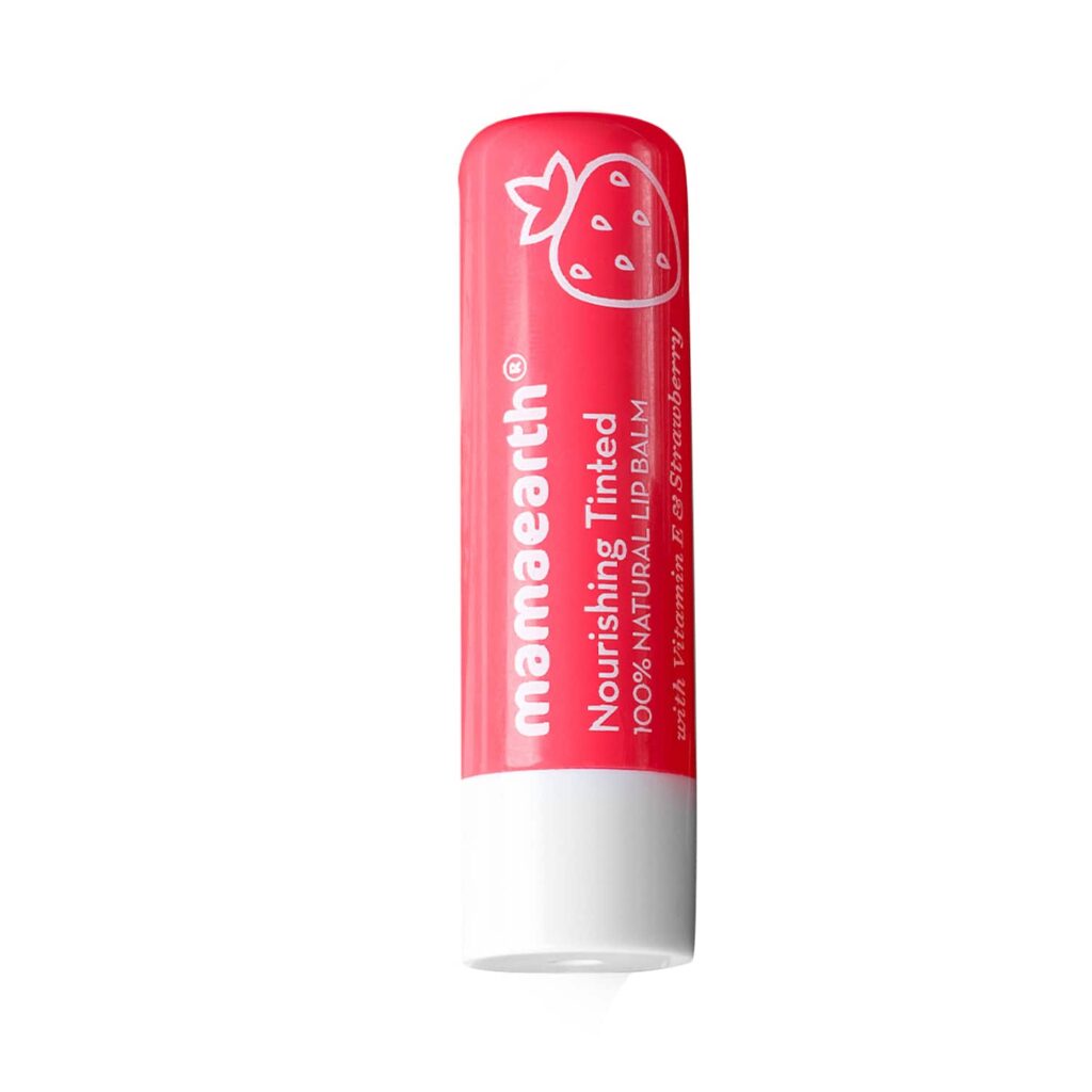 Mamaearth Nourishing Tinted 100% Natural Lip Balm - Strawberry (4g) - Mamaearth