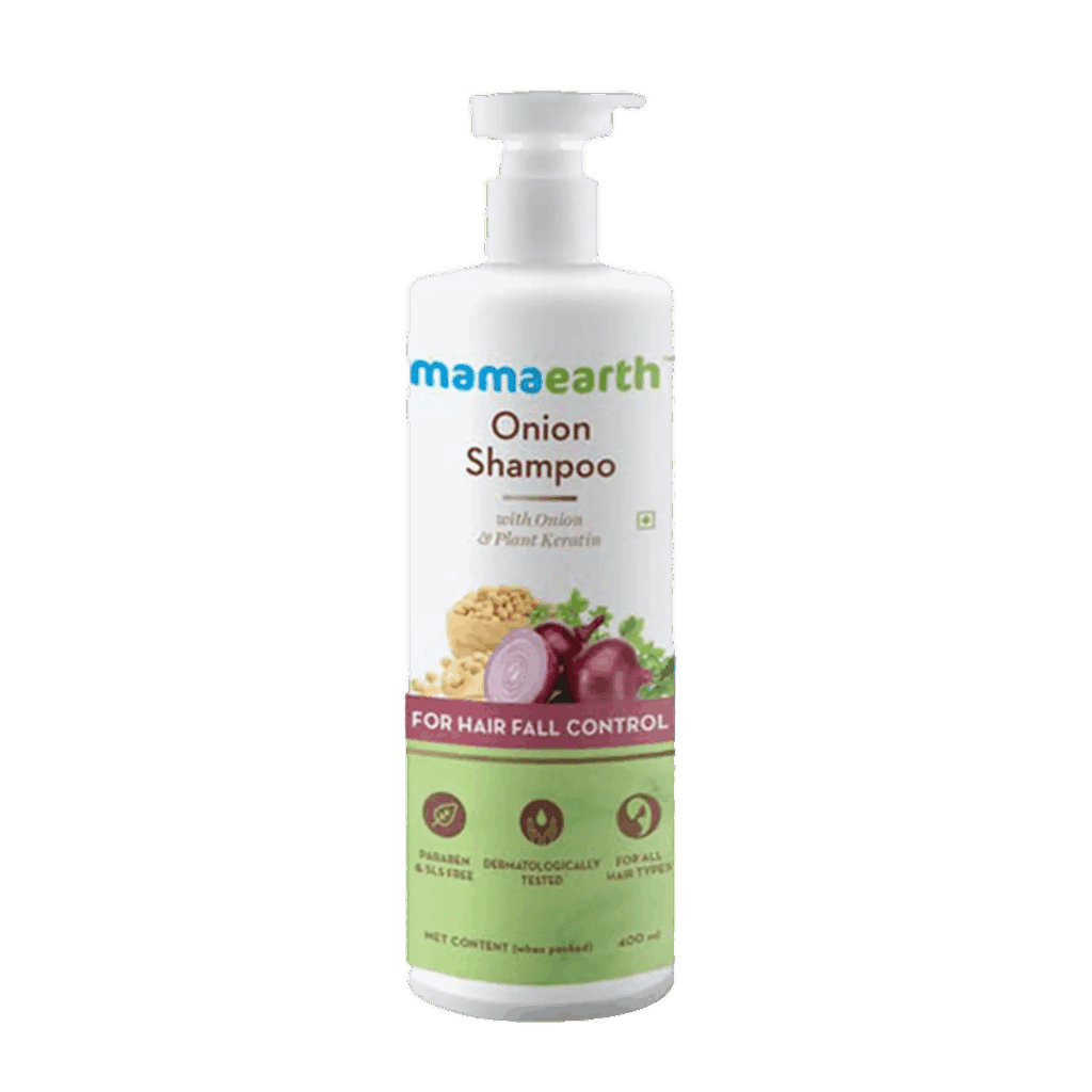 Mamaearth Onion Shampoo with Onion & Plant Keratin For Hair Fall Control (400ml) - Mamaearth