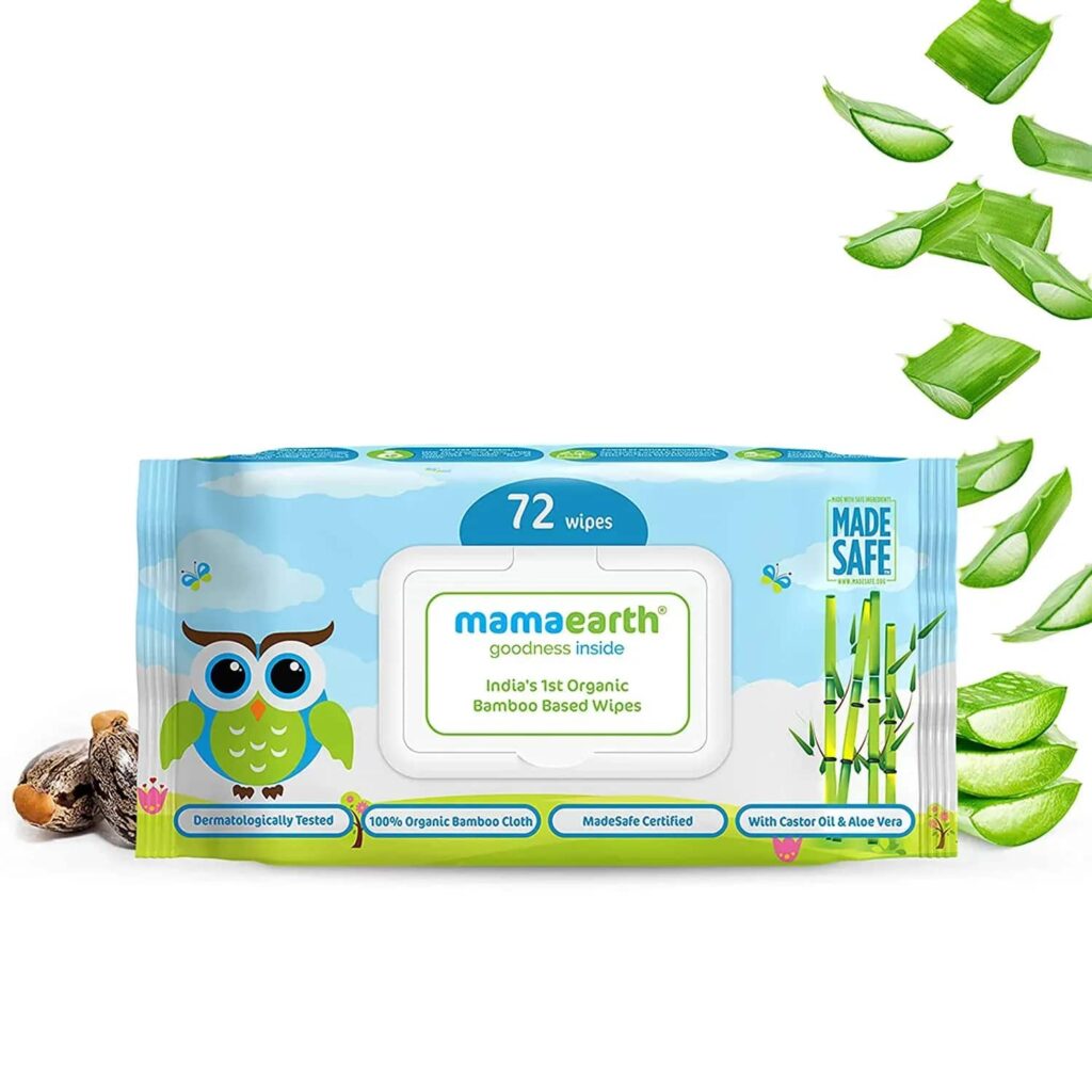 Mamaearth Organic Bamboo Based Baby Wipes (72Pcs) - Mamaearth