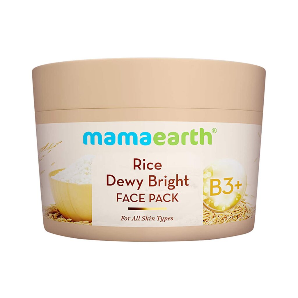 Mamaearth Rice Dewy Bright Face Pack With Rice Water & Niacinamide (200 g) - Mamaearth