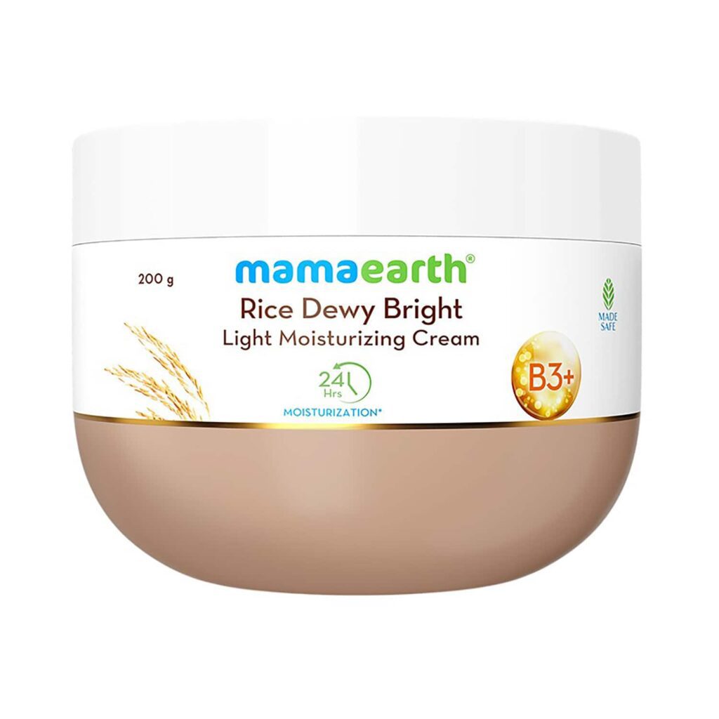 Mamaearth Rice Dewy Bright Light Moisturizing Cream (200 g) - Mamaearth