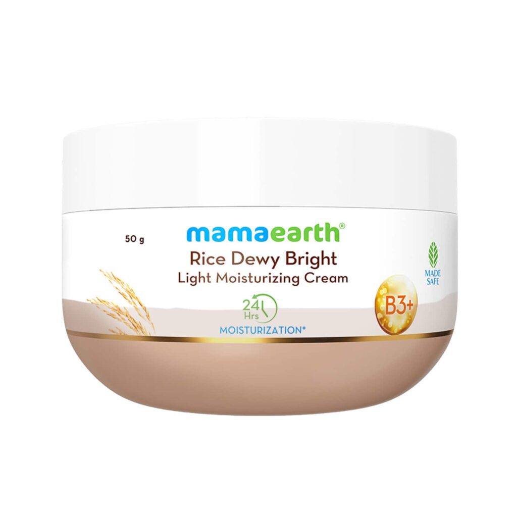 Mamaearth Rice Dewy Bright Light Moisturizing Cream (50 g) - Mamaearth