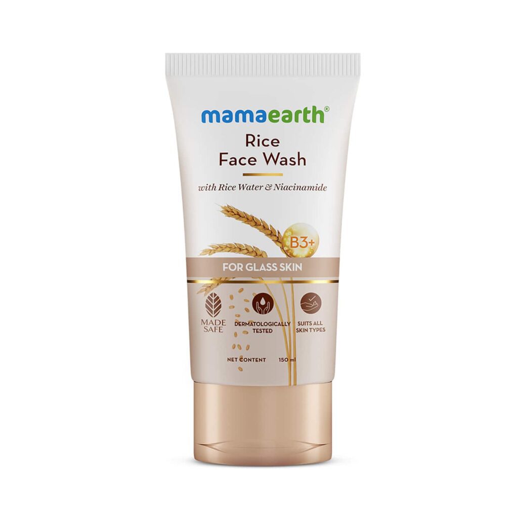 Mamaearth Rice Face Wash With Rice Water & Niacinamide for Glass Skin (150 ml) - Mamaearth