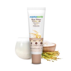 Mamaearth Rice Water Tone Up Face Cream with Rice Water & Niacinamide for Glass Skin (50 g) - Mamaearth