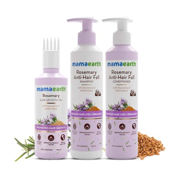 Mamaearth Rosemary Hair Fall Control Kit (650 ml) - Mamaearth