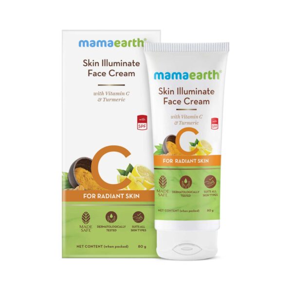 Mamaearth Skin Illuminate Face Cream With Vitamin C And Turmeric For Radiant Skin (80g) - Mamaearth