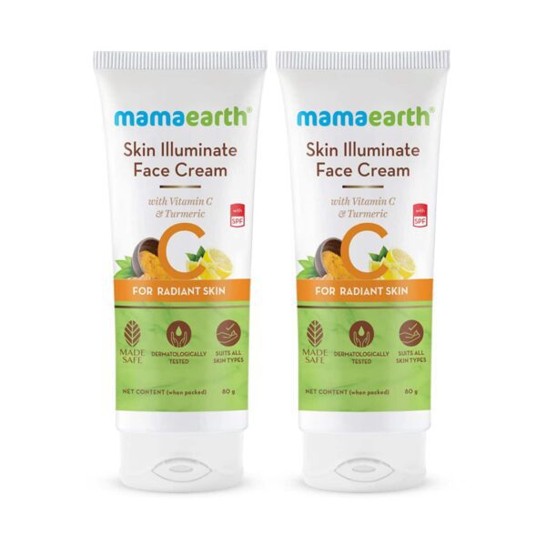 Mamaearth Skin Illuminate Face Cream with Vitamin C and Turmeric for Radiant Skin - Pack of 2 Combo - Mamaearth