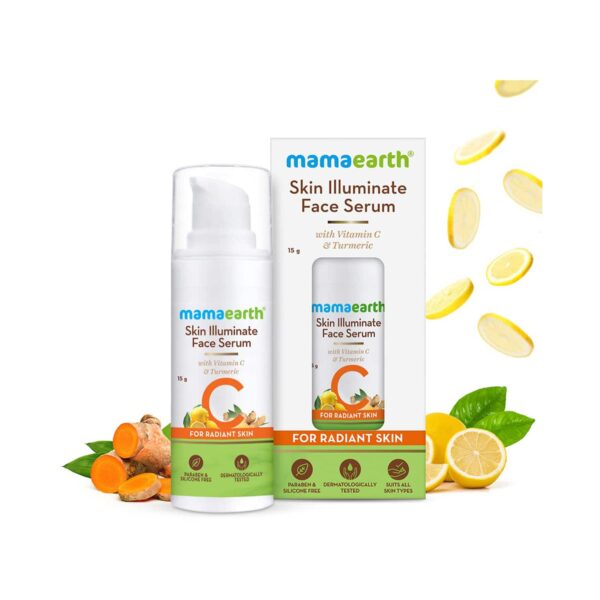 Mamaearth Skin Illuminate Face Serum For Radiant Skin With Vitamin C & Turmeric (15ml) - Mamaearth