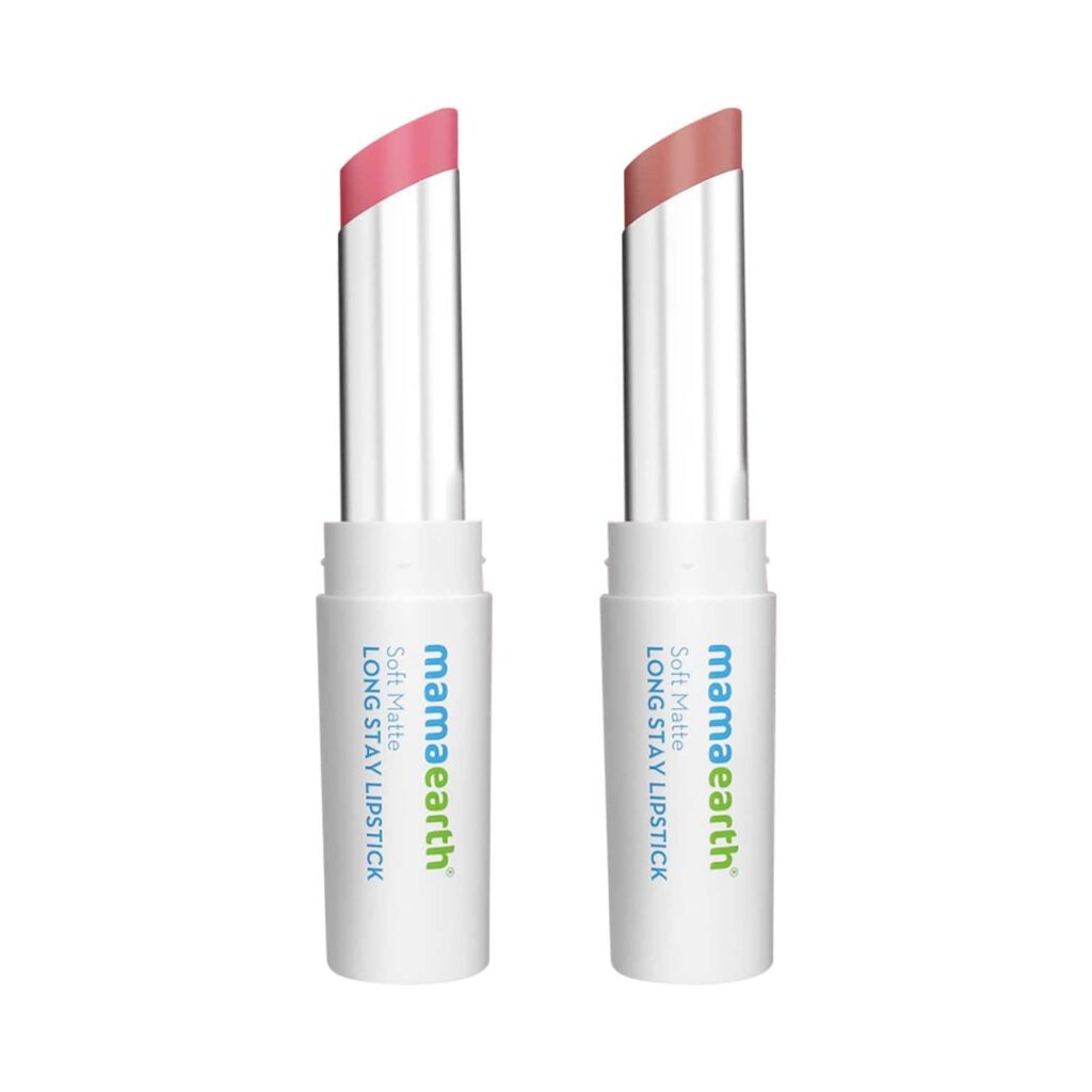 Mamaearth Soft Matte Long Stay Lipstick Duo ( 3.5 g X 2) Combo - Mamaearth
