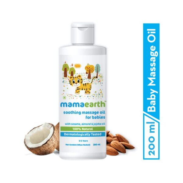 Mamaearth Soothing Baby Massage Oil With Sesame Almond & Jojoba Oil (200ml) - Mamaearth