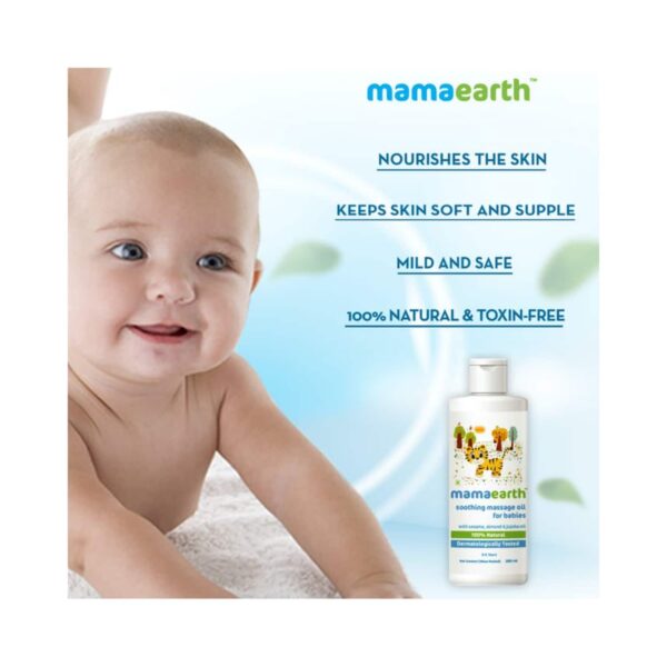 Mamaearth Soothing Baby Massage Oil With Sesame Almond & Jojoba Oil (200ml) - Mamaearth