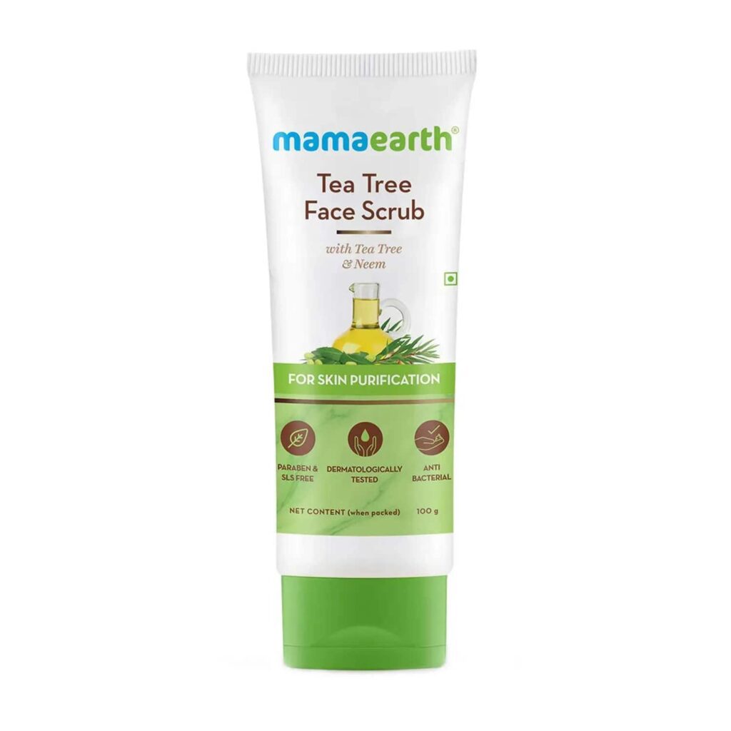 Mamaearth Tea Tree Face Scrub (100ml) - Mamaearth