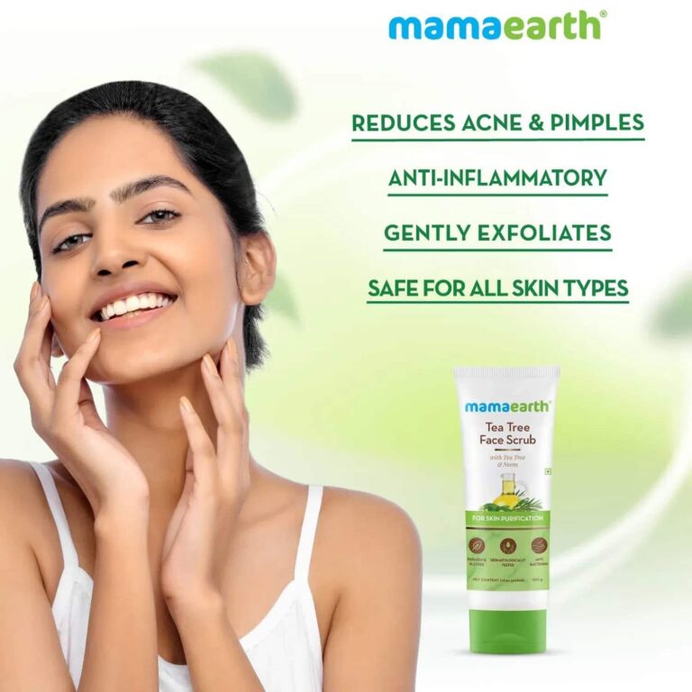 Mamaearth Tea Tree Face Scrub (100ml) - Mamaearth