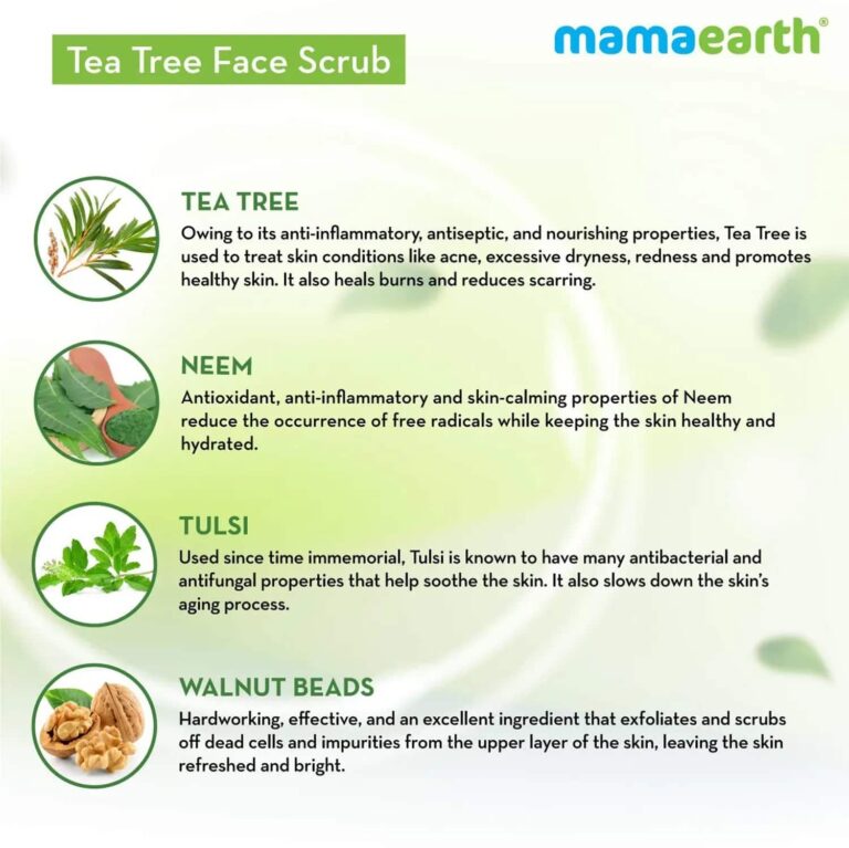 Mamaearth Tea Tree Face Scrub (100ml) - Mamaearth