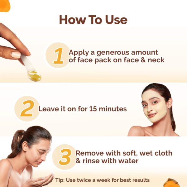 Mamaearth Ubtan Detan Face Pack With Turmeric & Saffron 200 G - Mamaearth
