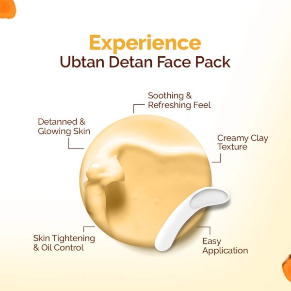 Mamaearth Ubtan Detan Face Pack With Turmeric & Saffron 200 G - Mamaearth