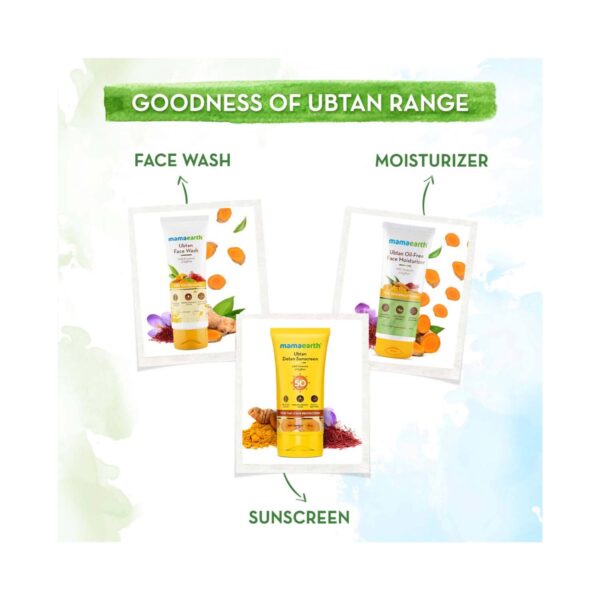 Mamaearth Ubtan Detan Sunscreen With SPF 50 PA ++++ (50 g) - Mamaearth