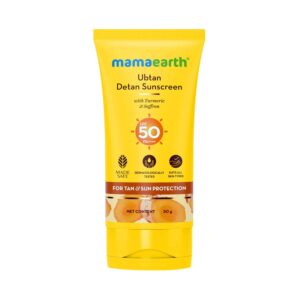 Mamaearth Ubtan Detan Sunscreen With SPF 50 PA ++++ (50 g) - Mamaearth