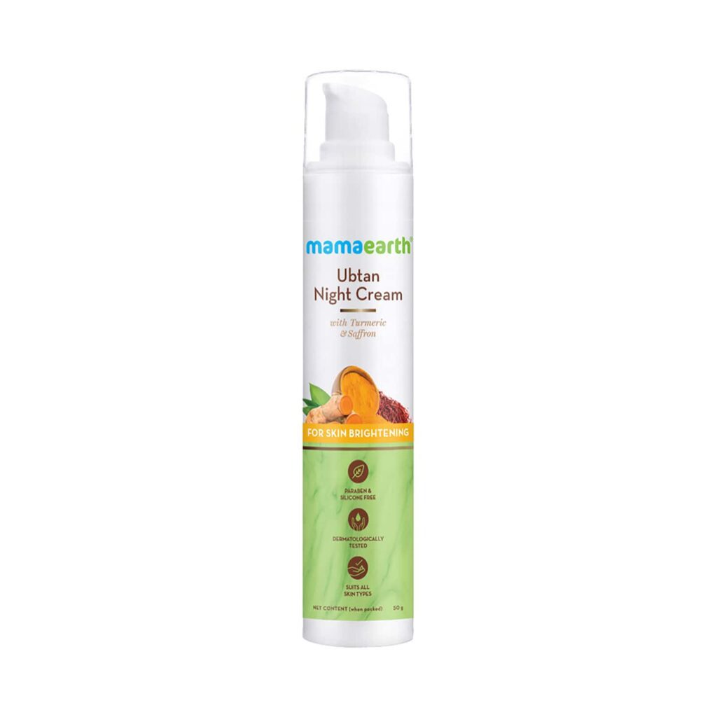 Mamaearth Ubtan Night Cream With Turmeric & Saffron For Skin Brightening (50g) - Mamaearth