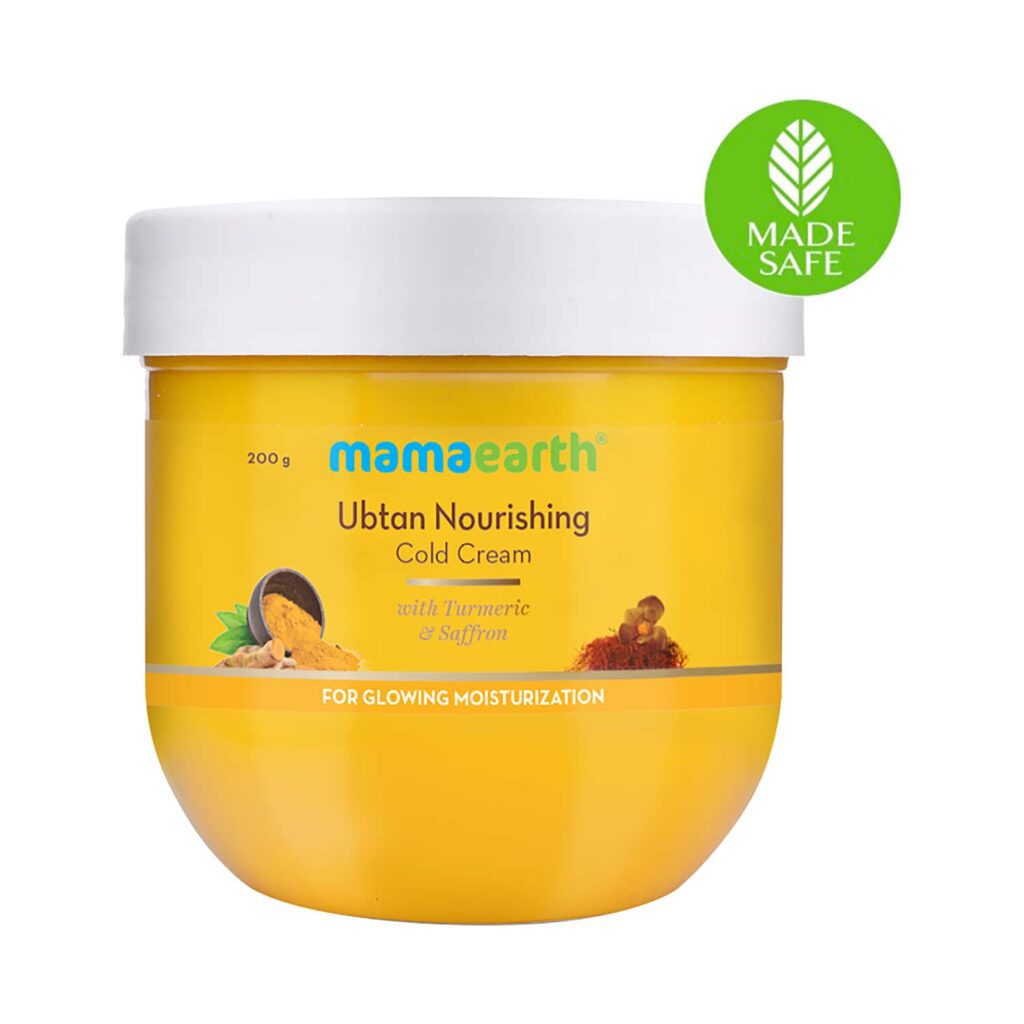 Mamaearth Ubtan Nourishing Cold Cream For Winter With Turmeric & Saffron (200g) - Mamaearth