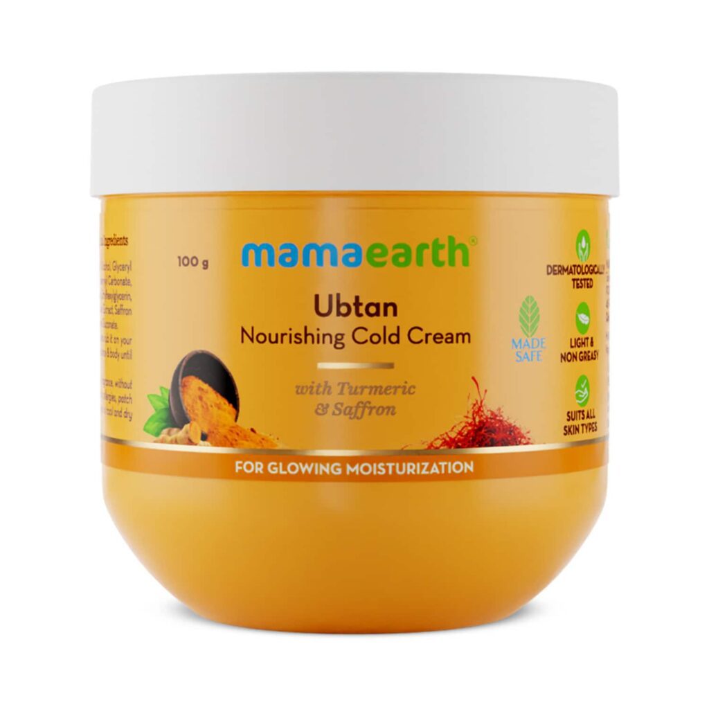 Mamaearth Ubtan Nourishing Cold Cream For Winter With Turmeric & Saffron (100g) - Mamaearth