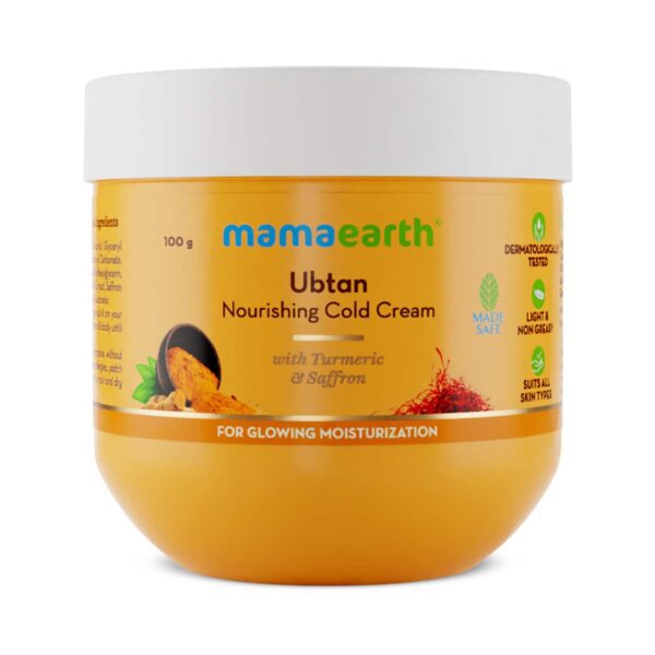 Mamaearth Ubtan Nourishing Cold Cream For Winter With Turmeric & Saffron (100g) - Mamaearth