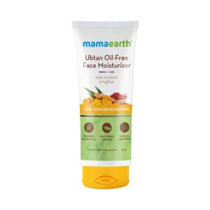 Mamaearth Ubtan Oil-Free Face Moisturizer With Turmeric & Saffron For Skin Brightening (80g) - Mamaearth