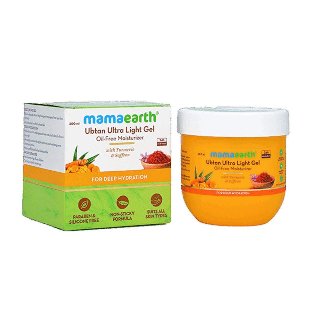 Mamaearth Ubtan Ultra Light Gel Oil Free Moisturizer (200ml) - Mamaearth