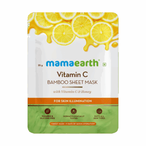 Mamaearth Vitamin C Bamboo Sheet Mask with Vitamin C & Honey (25g) - Mamaearth