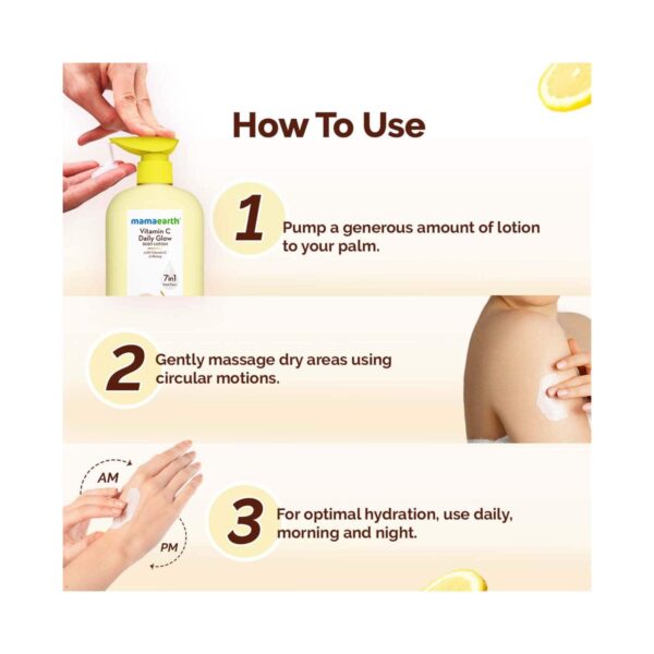Mamaearth Vitamin C Daily Glow Body Lotion For Skin Brightening (400 ml) - Mamaearth