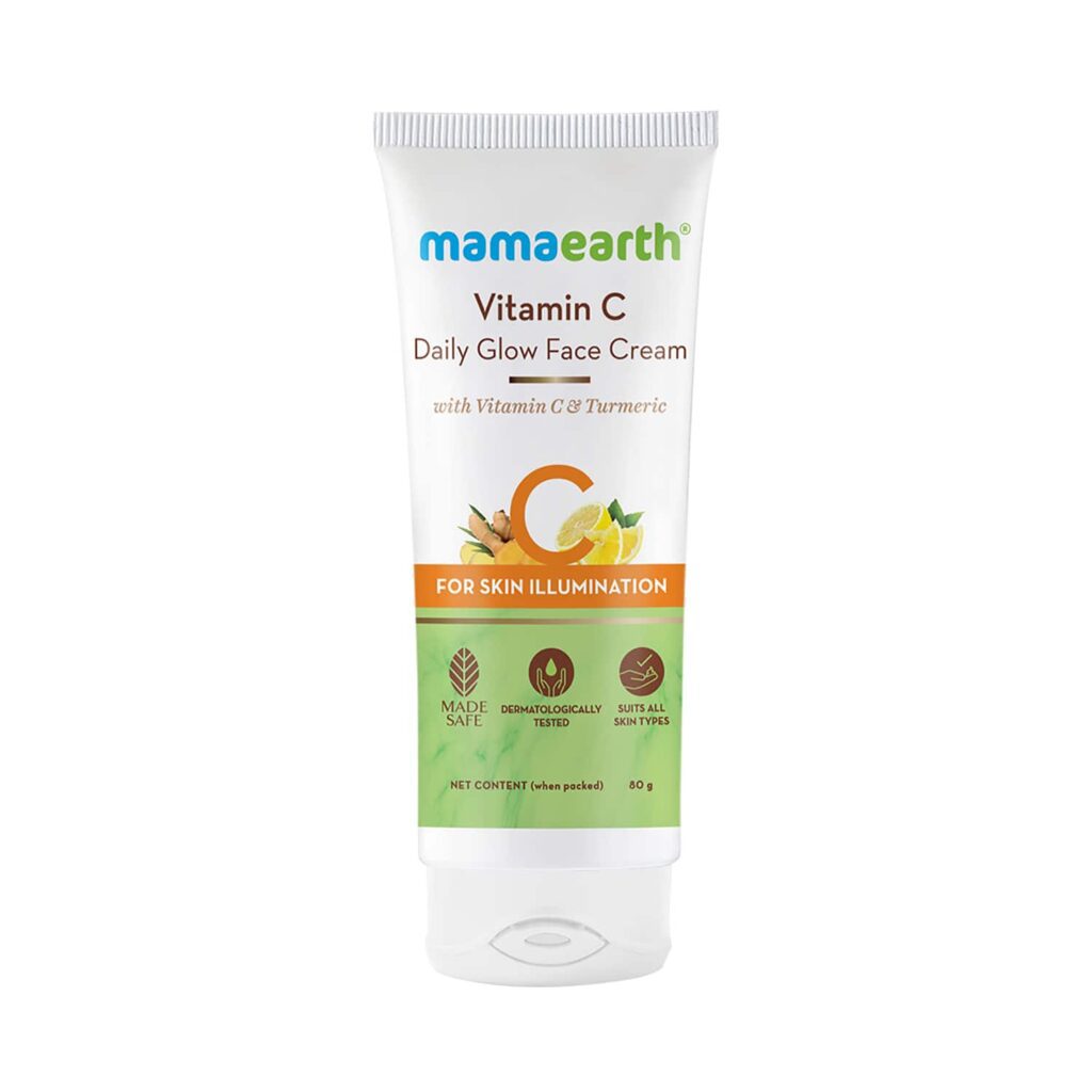 Mamaearth Vitamin C Daily Glow Face Cream With Vitamin C & Turmeric For Skin Illumination (80g) - Mamaearth