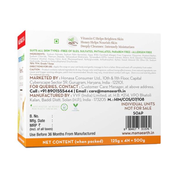 Mamaearth Vitamin C Moisturizing Lotion Soap - (4 pcs) - Mamaearth