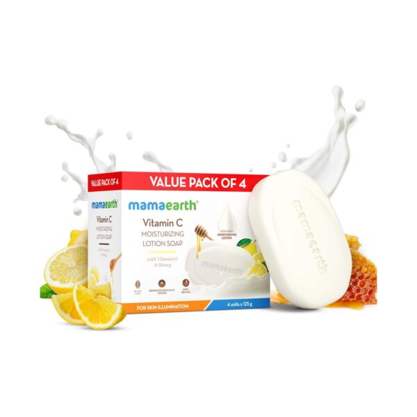 Mamaearth Vitamin C Moisturizing Lotion Soap - (4 pcs) - Mamaearth