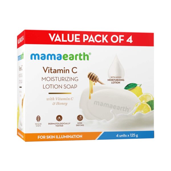 Mamaearth Vitamin C Moisturizing Lotion Soap - (4 pcs) - Mamaearth