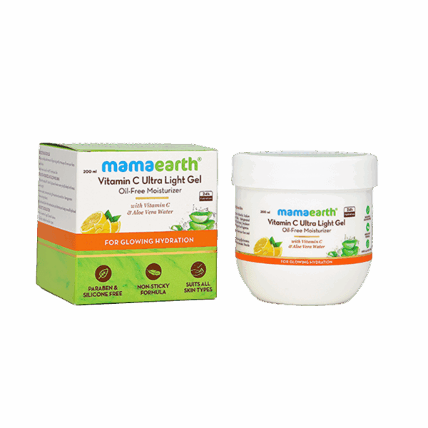 Mamaearth Vitamin C Ultra Light Gel Oil Free Moisturizer (200ml) - Mamaearth
