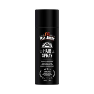 Man Arden Hair Spray Strong Hold, Styling, Nourishment With Argan Oil & Bhringraj (180ml) - Man Arden