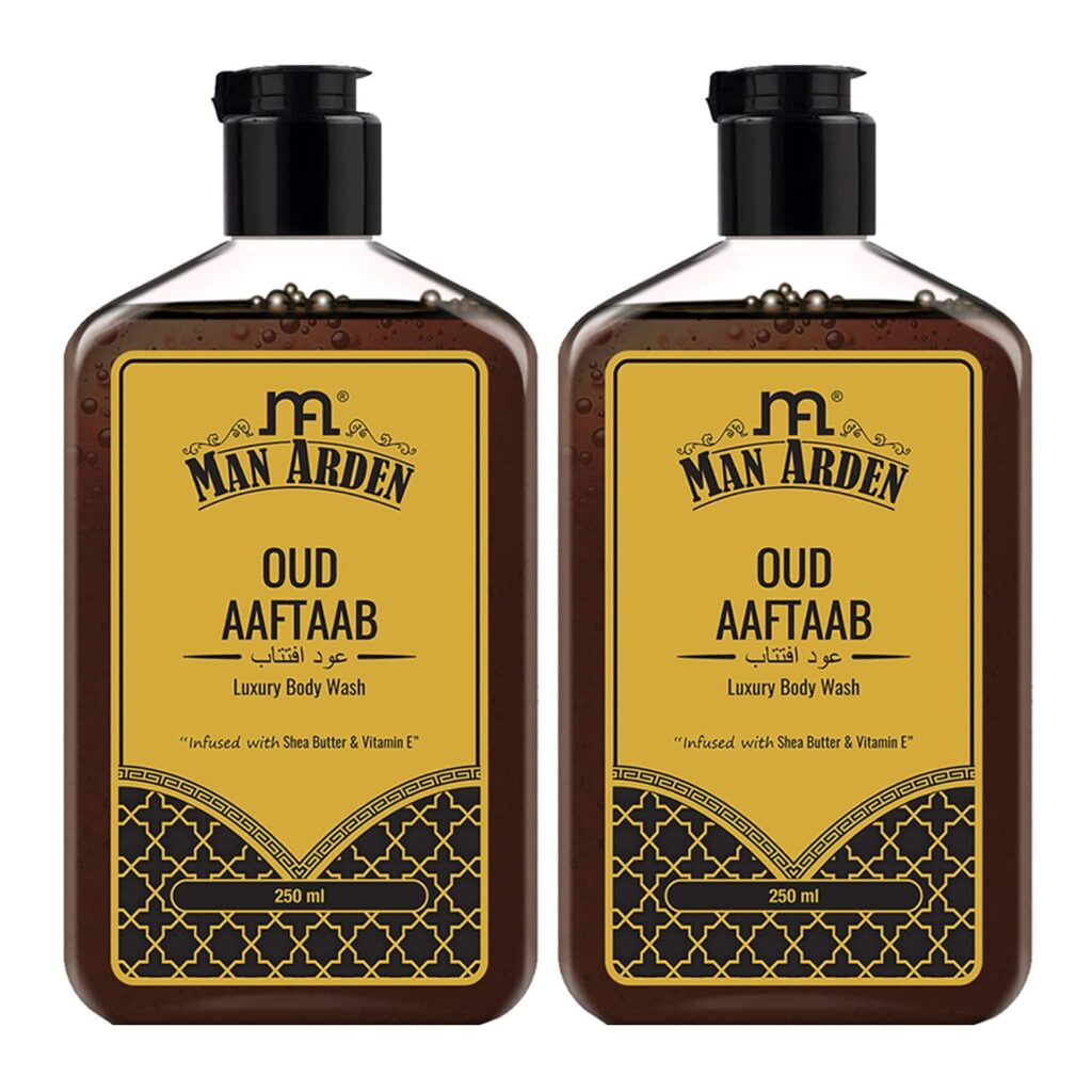 Man Arden Luxury Body Wash Oud Aaftaab (250 ml) (Pack of 2) - Man Arden