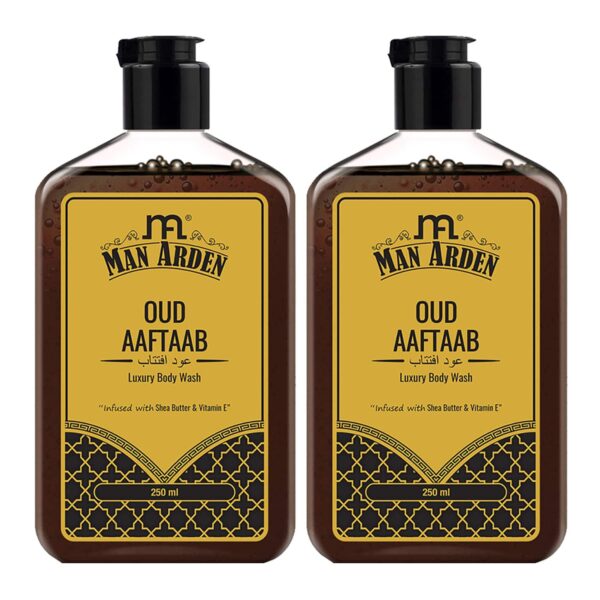 Man Arden Luxury Body Wash Oud Aaftaab (250 ml) (Pack of 2) - Man Arden