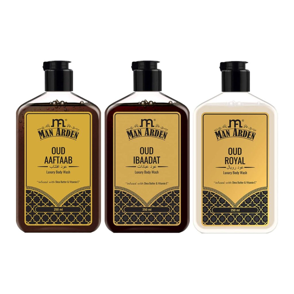 Man Arden Luxury Body Wash Oud Aaftaab, Ibaadat, Royal Combo - Man Arden